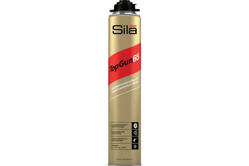 Профессиональная монтажная пена Sila Pro TopGun 65 875 мл