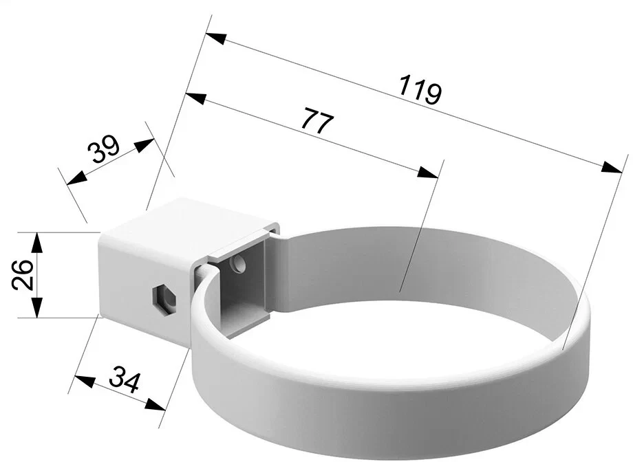 Хомут универсальный Docke Standard 18 Белый